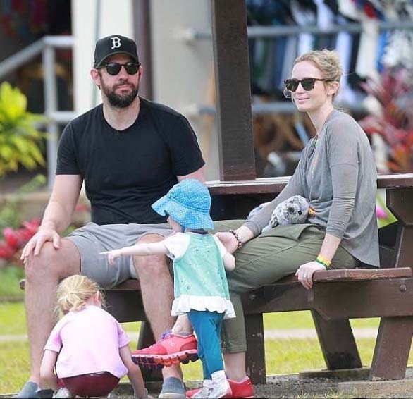 Emily Blunt spending quality of time with her husband and children.